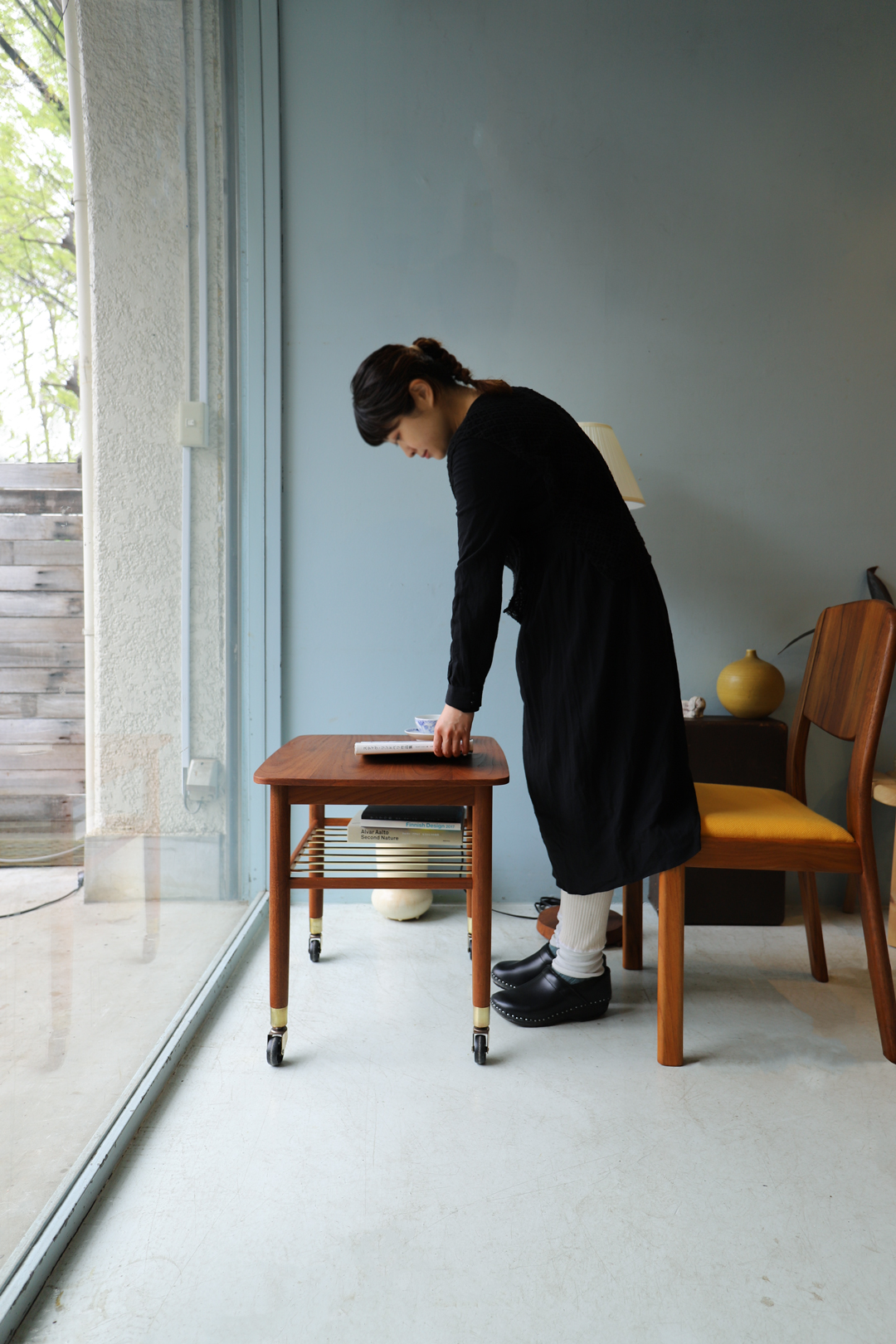 Danish Vintage Teakwood Wagon Table/デンマークヴィンテージ ワゴンテーブル サイドテーブル キャスター付き チーク材 北欧家具