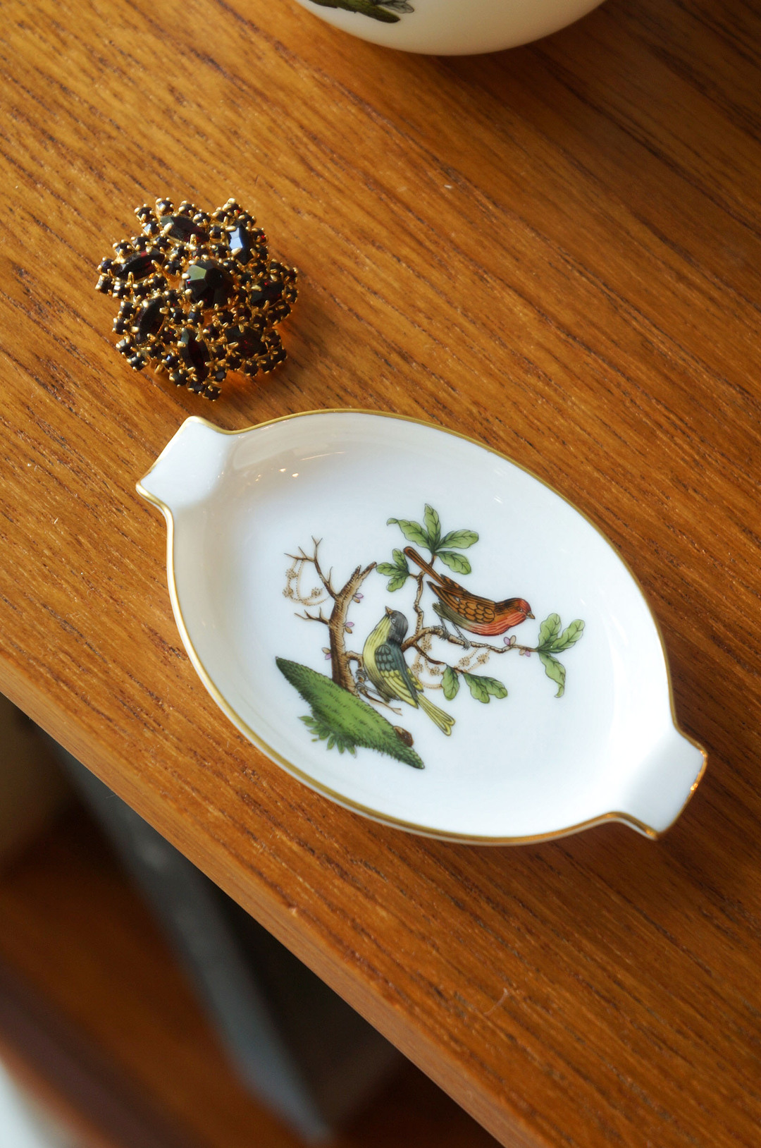 HEREND Rothschild Bird Porcelain Ashtray/ヘレンド ロスチャイルド・バード ハンガリー インテリア アッシュトレイ 灰皿