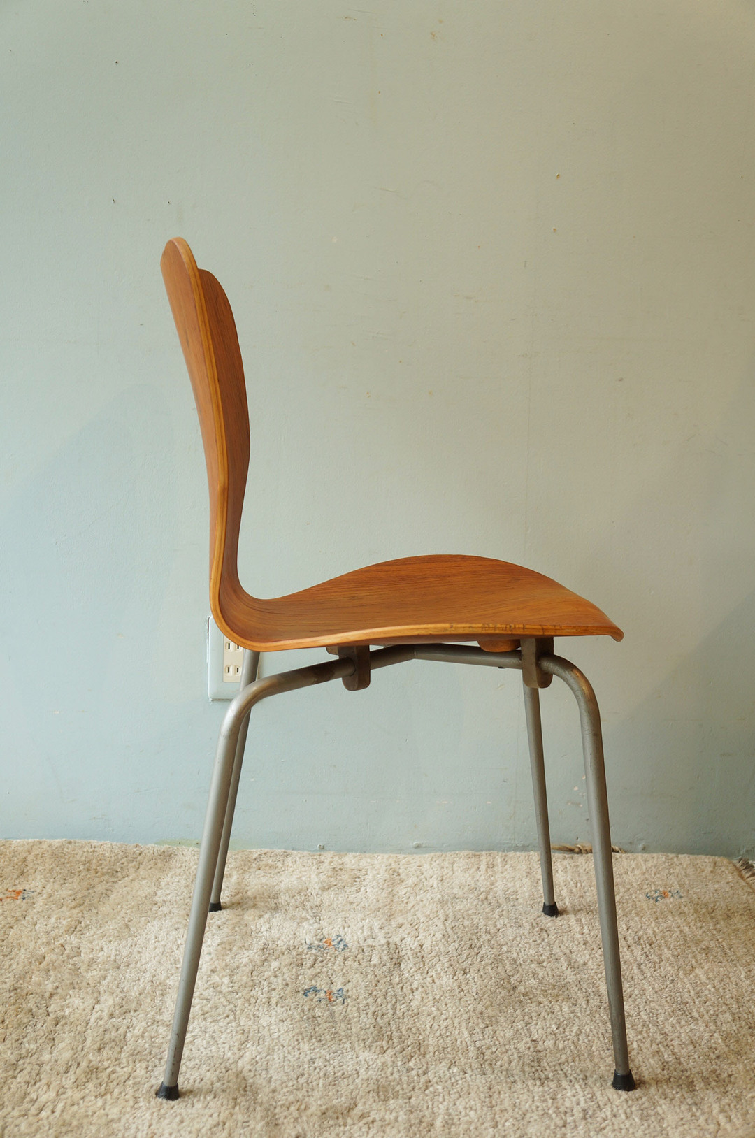 Danish Vintage Teak Plywood Stacking Chair MH Stålmøbler/デンマークヴィンテージ スタッキングチェア チーク材 プライウッド 椅子 ミッドセンチュリー モダン 北欧家具 9